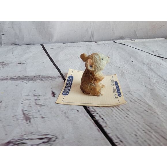 Itty Bitty World United Designs Mouse Mini Figurines On Paper VTG 1986 - Picture 3 of 7